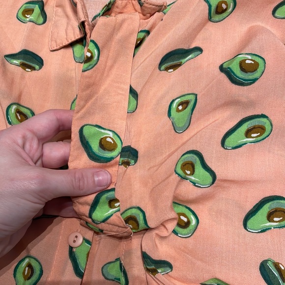 Love Notes avocado button down tie shirt - Picture 5 of 13